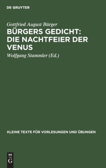 Bürgers Gedicht: Die Nachtfeier Der Venus
