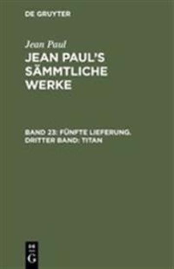 Fünfte Lieferung. Dritter Band: Titan