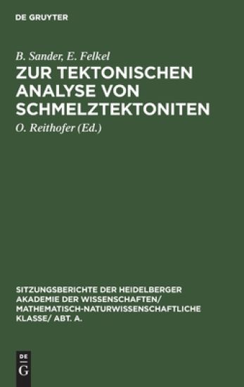 Zur Tektonischen Analyse Von Schmelztektoniten