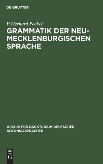 Grammatik Der Neu-Mecklenburgischen Sprache