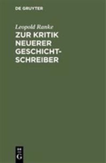 Zur Kritik Neuerer Geschichtschreiber