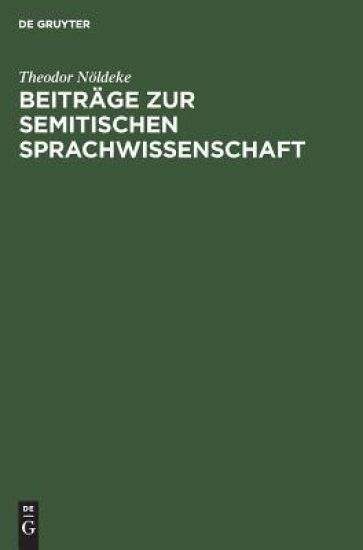 Beiträge Zur Semitischen Sprachwissenschaft