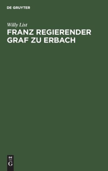 Franz Regierender Graf Zu Erbach