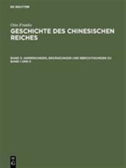 Anmerkungen, Ergänzungen Und Berichtigungen Zu Band I Und II