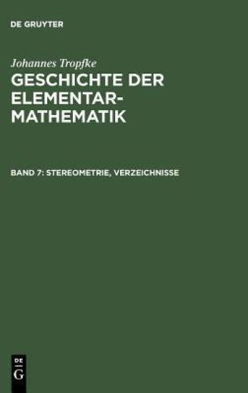 Stereometrie, Verzeichnisse