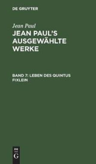 Leben Des Quintus Fixlein