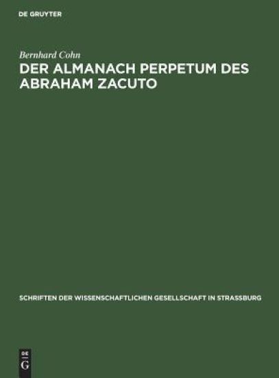 Der Almanach Perpetum Des Abraham Zacuto