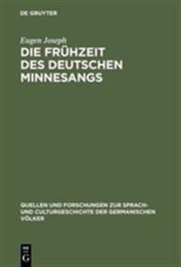 Die Frühzeit des deutschen Minnesangs