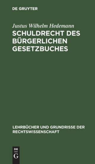 Schuldrecht Des Bürgerlichen Gesetzbuches