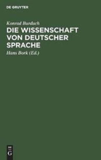 Die Wissenschaft Von Deutscher Sprache