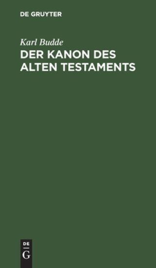 Der Kanon Des Alten Testaments