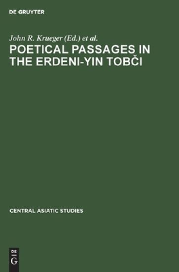 Poetical Passages in the Erdeni-Yin Tobci