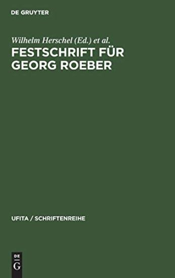 Festschrift Für Georg Roeber
