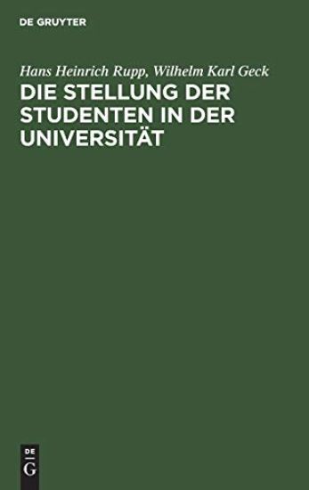 Die Stellung Der Studenten in Der Universität
