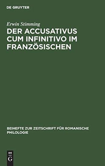 Der Accusativus Cum Infinitivo Im Französischen