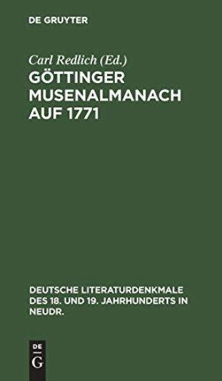 Göttinger Musenalmanach Auf 1771