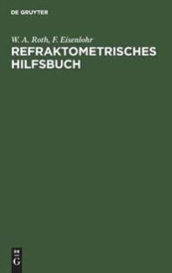 Refraktometrisches Hilfsbuch