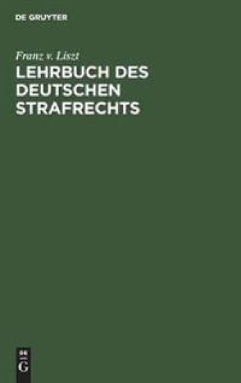 Lehrbuch Des Deutschen Strafrechts