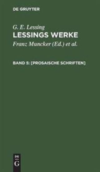 [Prosaische Schriften]