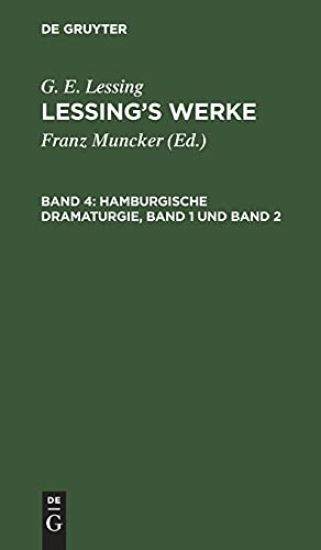 Hamburgische Dramaturgie, Band 1 Und Band 2