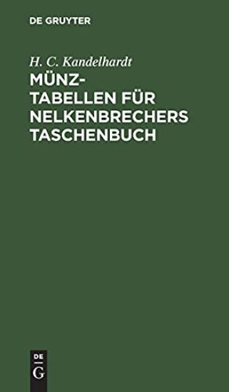 Münz-Tabellen Für Nelkenbrechers Taschenbuch