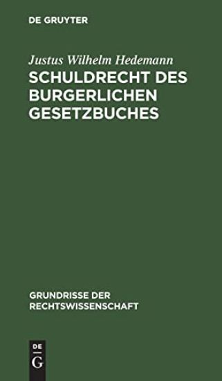 Schuldrecht Des Burgerlichen Gesetzbuches