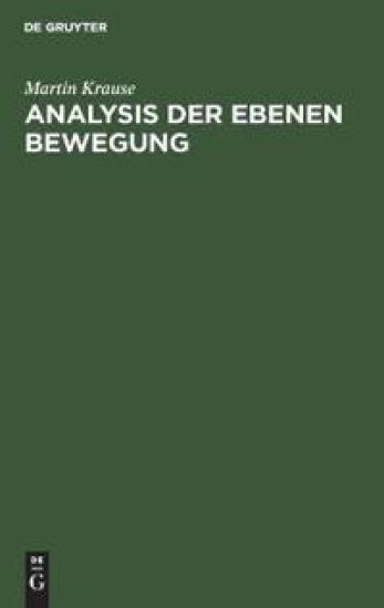 Analysis Der Ebenen Bewegung