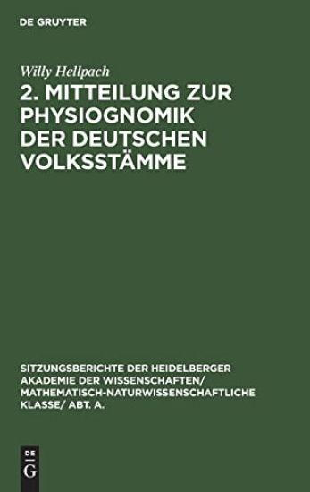 2. Mitteilung Zur Physiognomik Der Deutschen Volksstämme