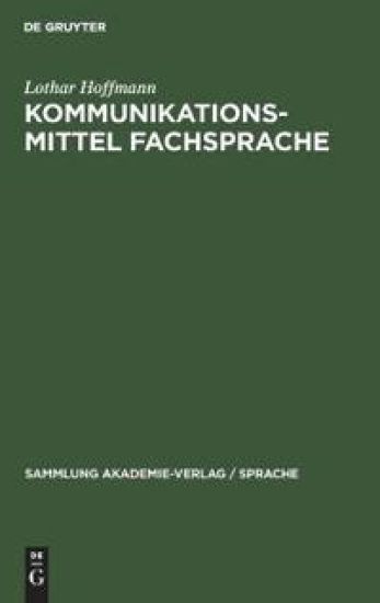 Kommunikationsmittel Fachsprache
