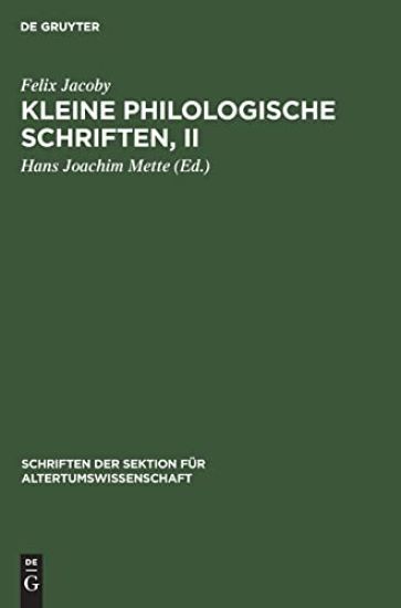 Kleine Philologische Schriften, II