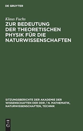 Zur Bedeutung Der Theoretischen Physik Für Die Naturwissenschaften