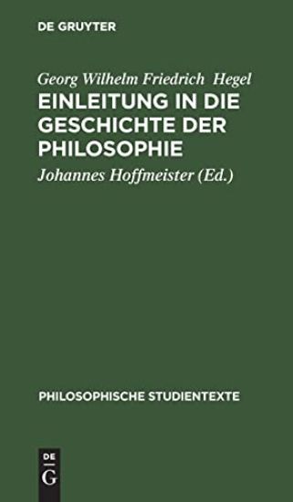 Einleitung in Die Geschichte Der Philosophie