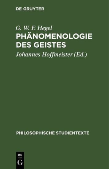 Phänomenologie Des Geistes