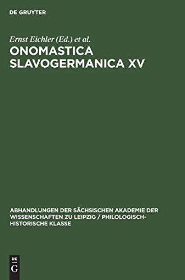 Ernst Eichler; Hans Walther: Onomastica Slavogermanica. XV.