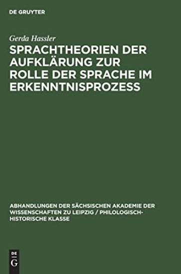 Sprachtheorien Der Aufklärung Zur Rolle Der Sprache Im Erkenntnisprozess