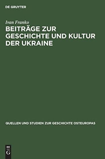 Beiträge Zur Geschichte Und Kultur Der Ukraine