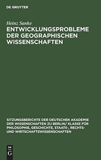 Entwicklungsprobleme Der Geographischen Wissenschaften