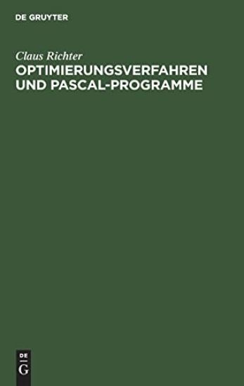 Optimierungsverfahren Und Pascal-Programme