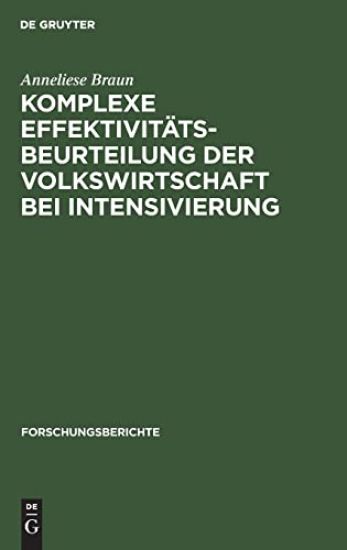 Komplexe Effektivitätsbeurteilung Der Volkswirtschaft Bei Intensivierung