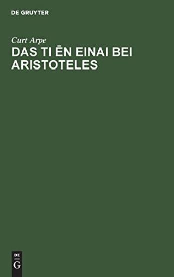 Das Ti en Einai Bei Aristoteles