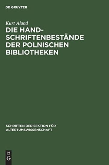 Die Handschriftenbestände Der Polnischen Bibliotheken
