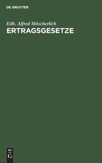 Ertragsgesetze