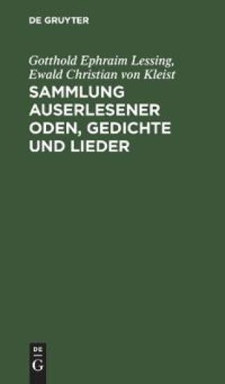 Sammlung Auserlesener Oden, Gedichte Und Lieder