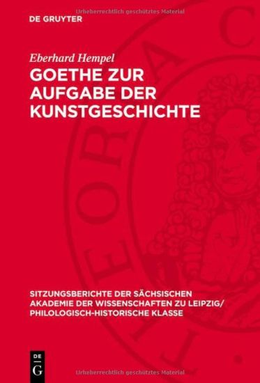 Goethe Zur Aufgabe Der Kunstgeschichte