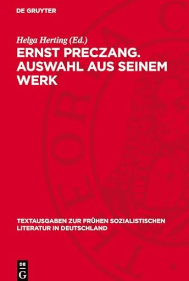 Ernst Preczang. Auswahl Aus Seinem Werk