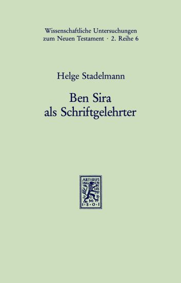 Ben Sira als Schriftgelehrter