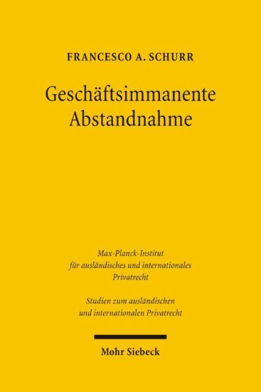Geschäftsimmanente Abstandnahme