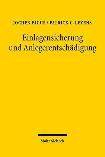 Einlagensicherung und Anlegerentschädigung