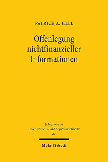 Offenlegung nichtfinanzieller Informationen
