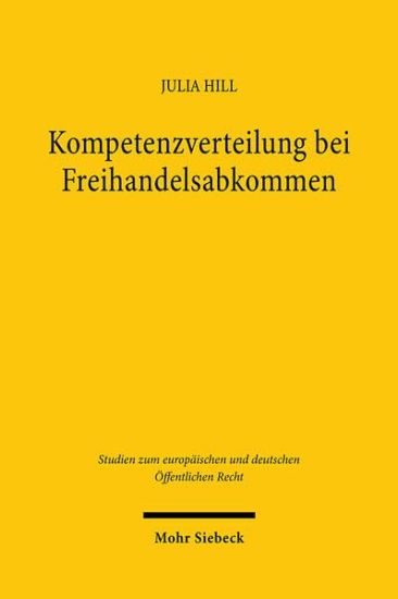 Kompetenzverteilung bei Freihandelsabkommen